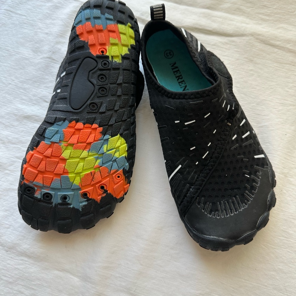 Merence Black and Orange Water Shoes Minimalist Design